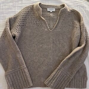 La Ligne Cashmere/Wool Blend Maxine V Neck Sweater